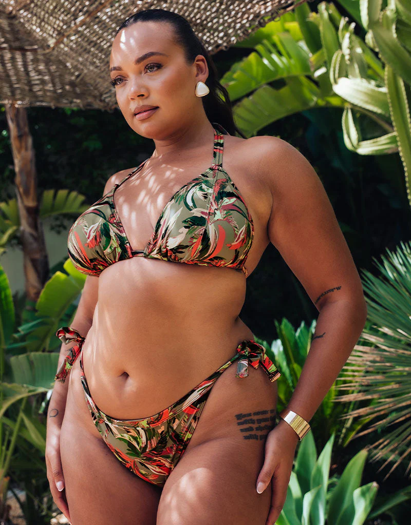 Curvy Kate Sunset Palm String Bikini Top Palm Print - Image 2