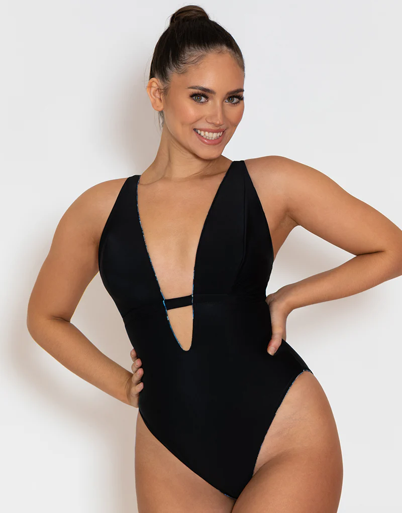 Curvy Kate Swim and Tonic Reversible Non Wired Swimsuit Black/ Snake - Image 7