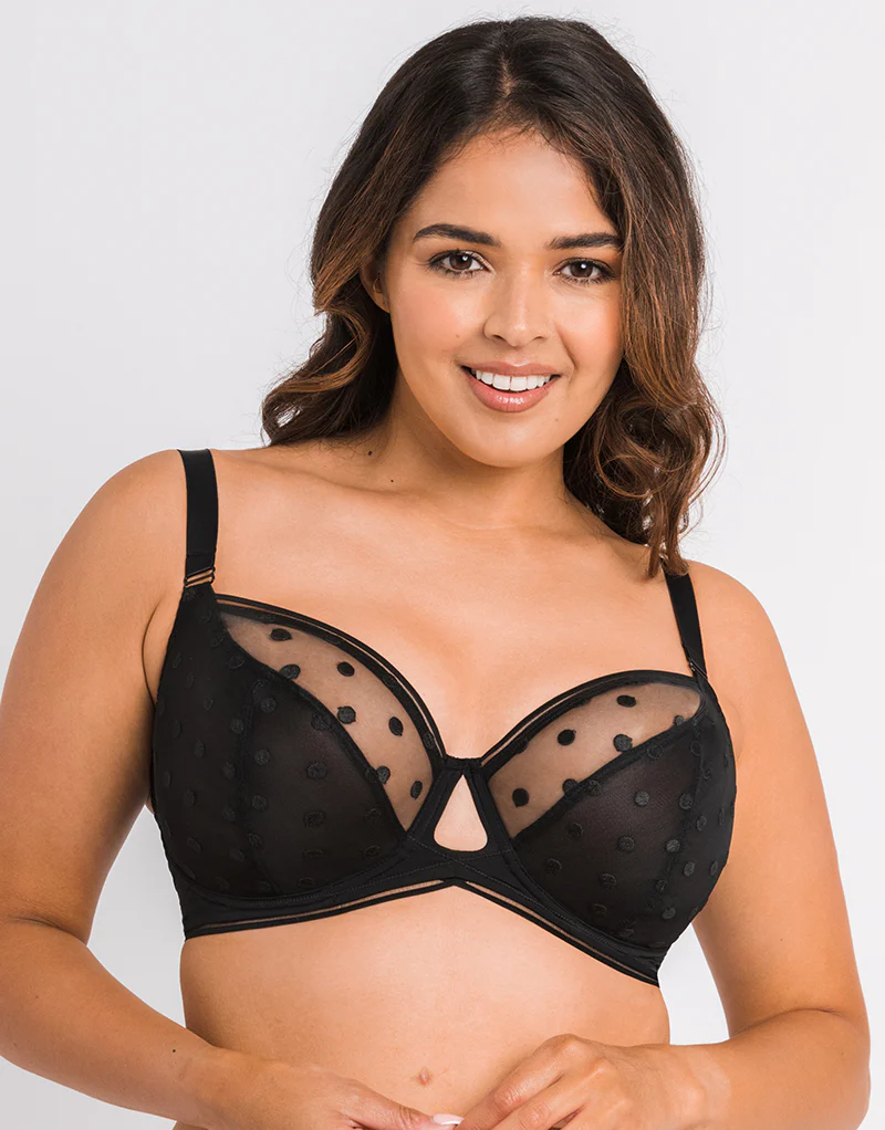 Curvy Kate Top Spot Balcony Bra Black - Image 3