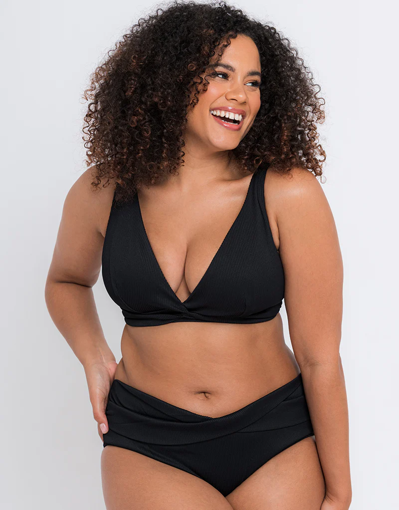 Curvy Kate Twist and Shout Bikini Short Black - Image 3