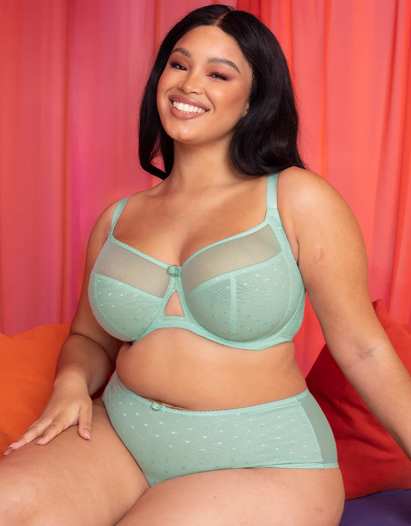 Curvy Kate Victory Polka Balcony Bra Mint - Image 8