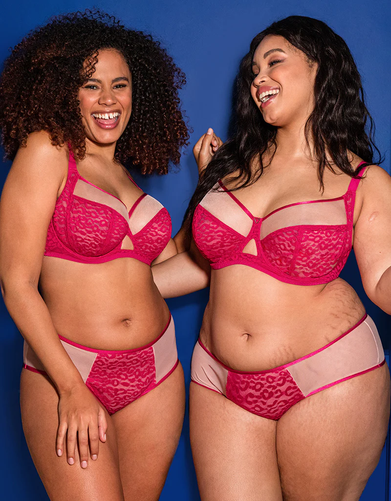Curvy Kate Victory Wild Balcony Bra Hot Pink/ Blush - Image 9