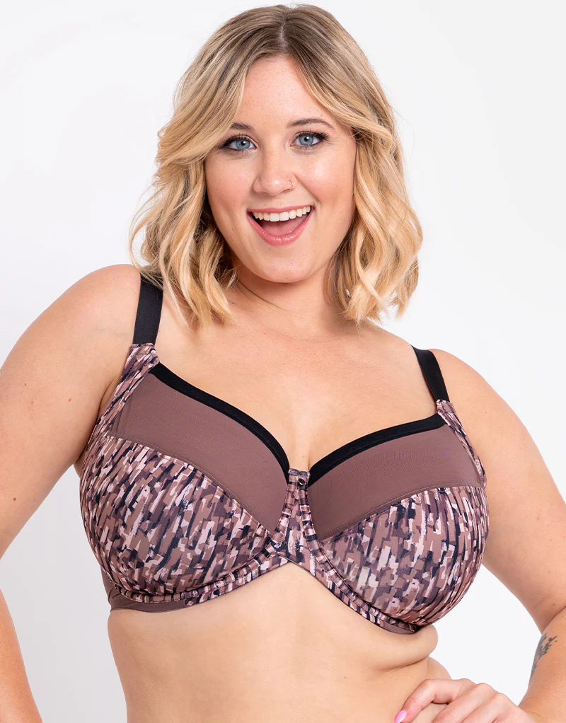 Curvy Kate WonderFully Full Cup Side Support Bra Cocoa Print - Image 3
