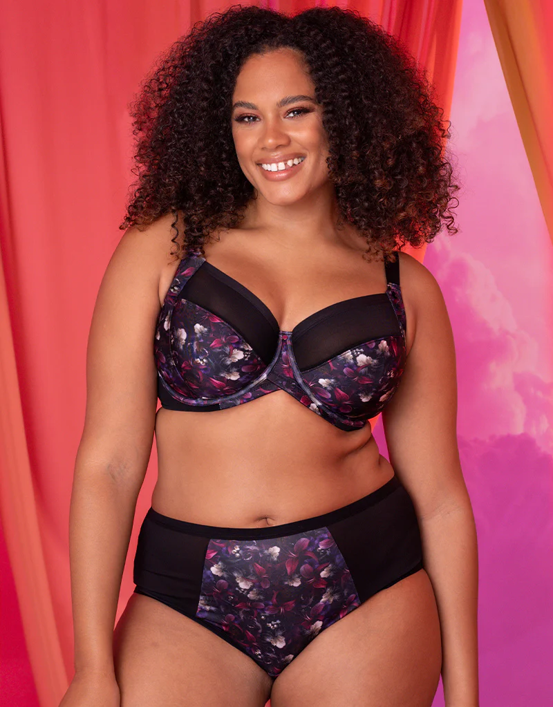 Curvy Kate WonderFully Short Black Floral - Image 5