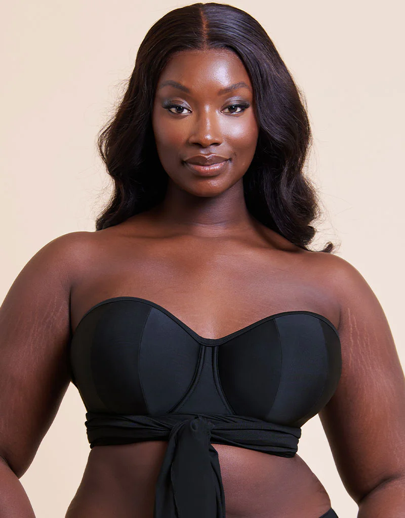 Curvy Kate Wrapsody Bandeau Strapless Multiway Bikini Black - Image 4