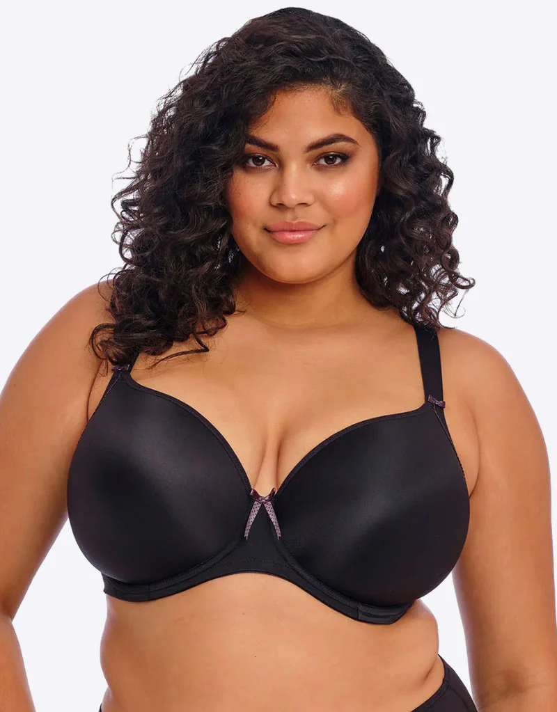 Elomi Bijou Moulded Plunge T-Shirt Bra Black - Image 3