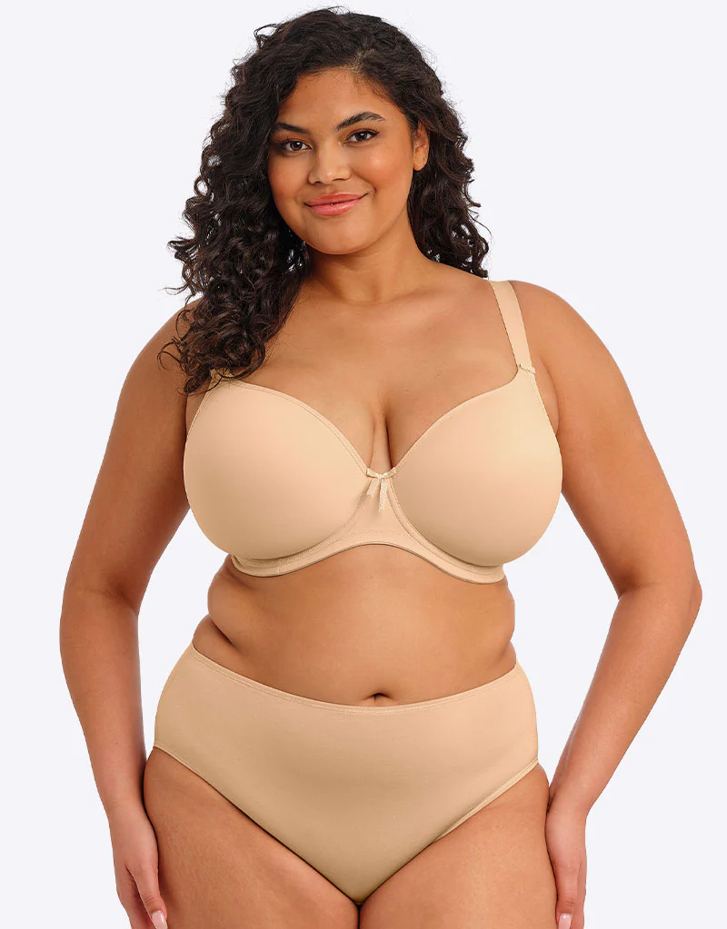 Elomi Bijou Moulded Plunge T-Shirt Bra Sand Beige