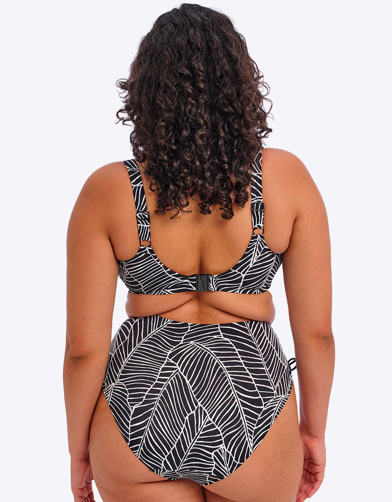 Elomi Kata Beach Adjustable Bikini Top Black Print - Image 5