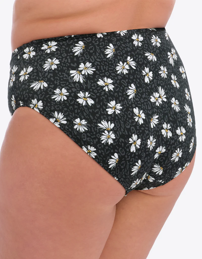 Elomi Plain Sailing Bikini Brief Black Daisy - Image 2