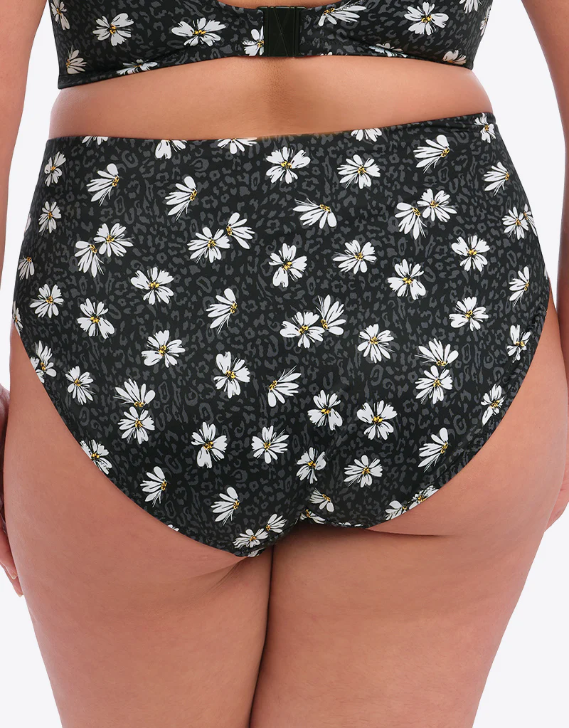 Elomi Plain Sailing Bikini Brief Black Daisy - Image 3