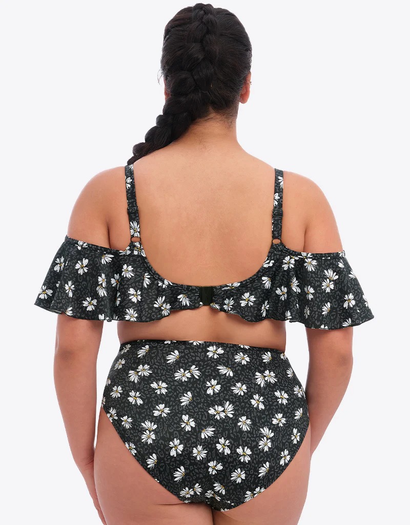 Elomi Plain Sailing Bikini Brief Black Daisy - Image 5