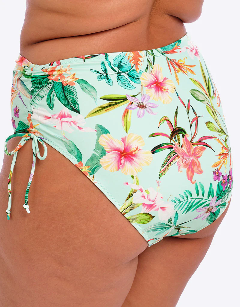 Elomi Sunshine Cove Adjustable Bikini Brief Aqua Print - Image 2