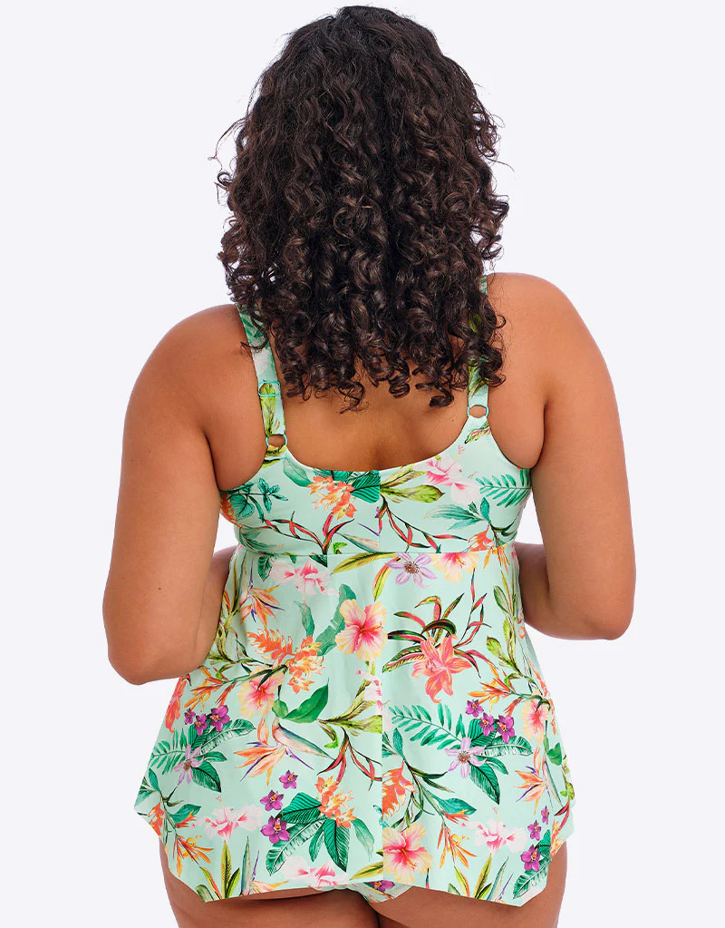 Elomi Sunshine Cove Non Wired Tankini Top Aqua Print - Image 6