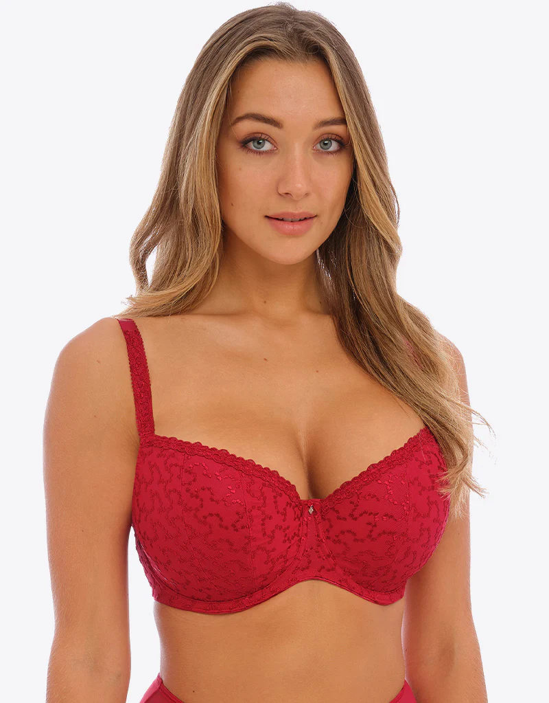 Fantasie Ana Padded Half Cup Bra Red - Image 2