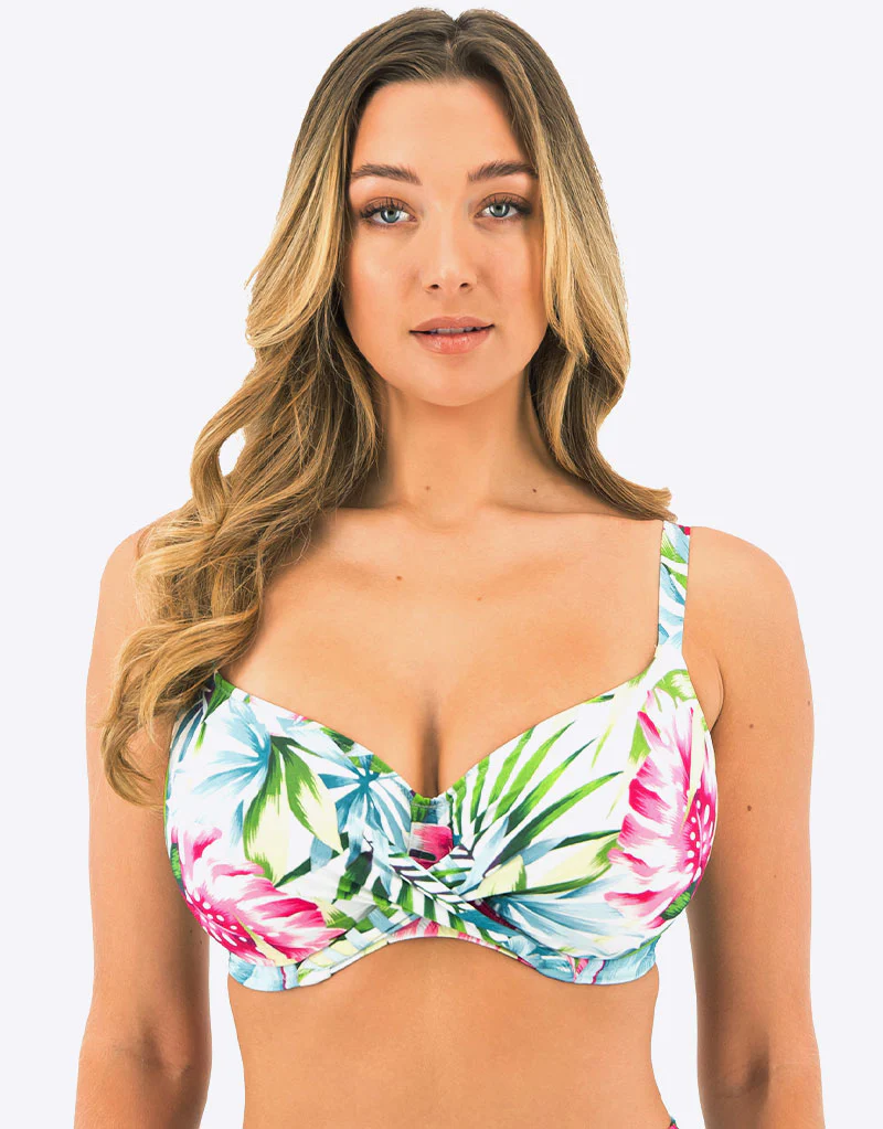 Fantasie Langkawi Full Cup Bikini Top White Print - Image 3
