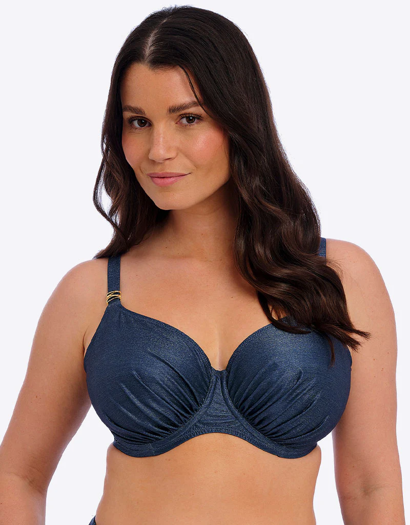 Fantasie Paros Coast Full Cup Bikini Top Midnight Sparkle Blue - Image 3