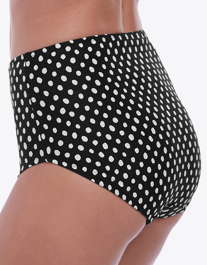 Fantasie Santa Monica High Waist Bikini Brief Black/White - Image 2