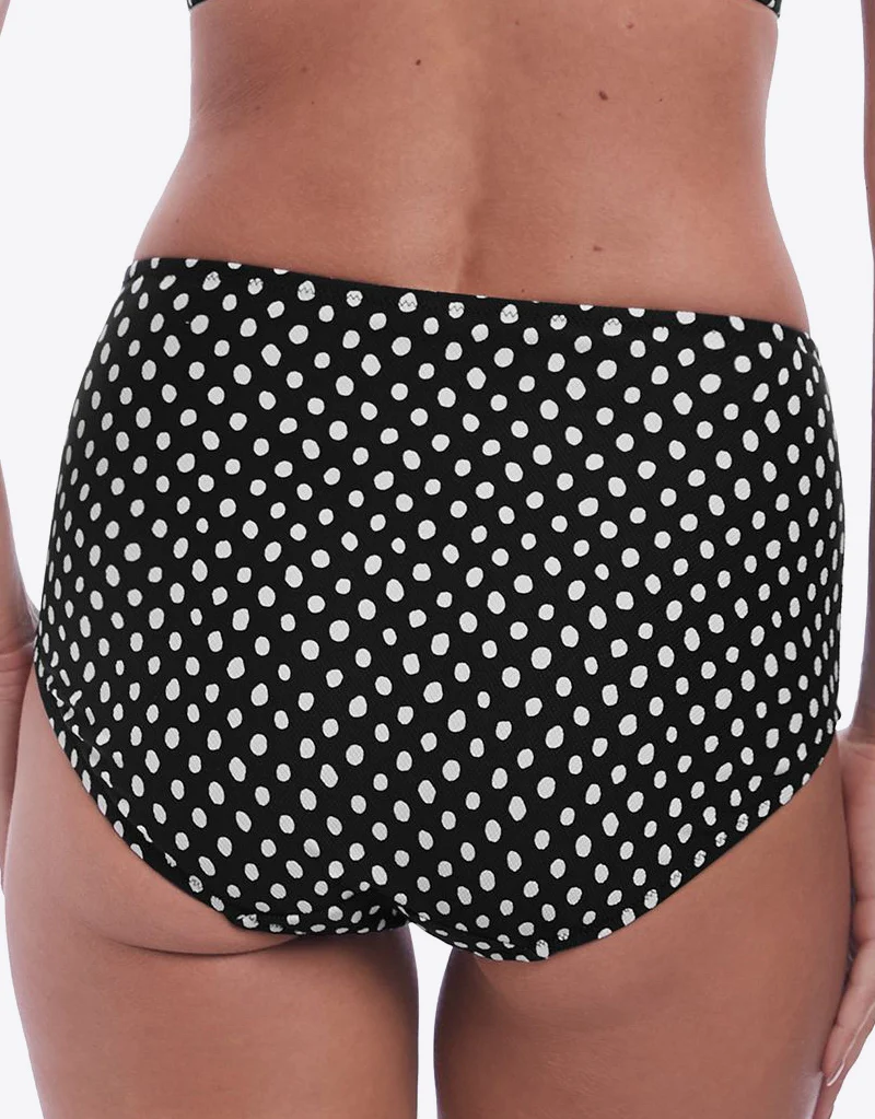 Fantasie Santa Monica High Waist Bikini Brief Black/White - Image 3