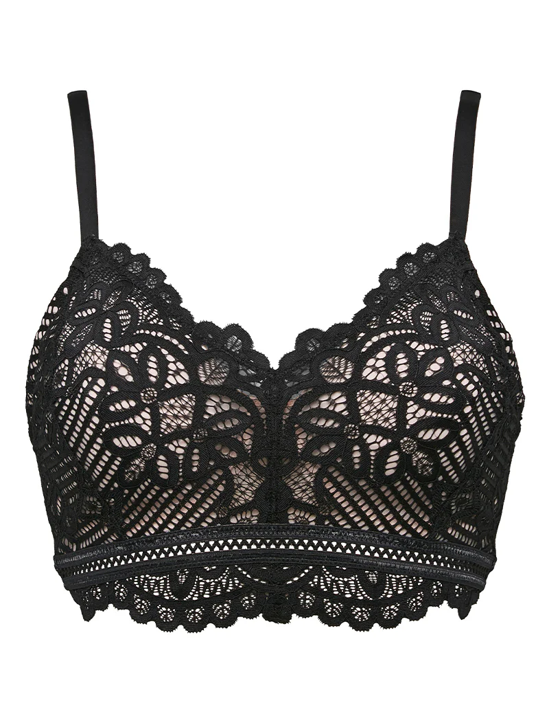 Figleaves Harper Underwired Lace Bralette Black - Image 4