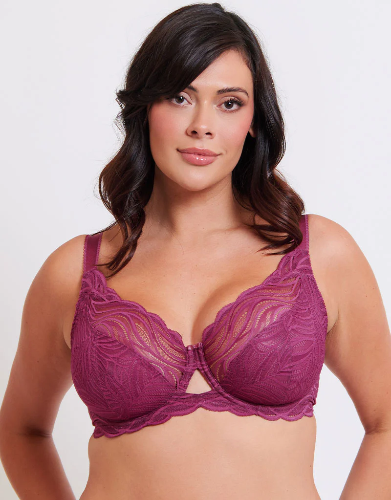 Flirtelle Elise Balcony Bra Berry Purple - Image 3