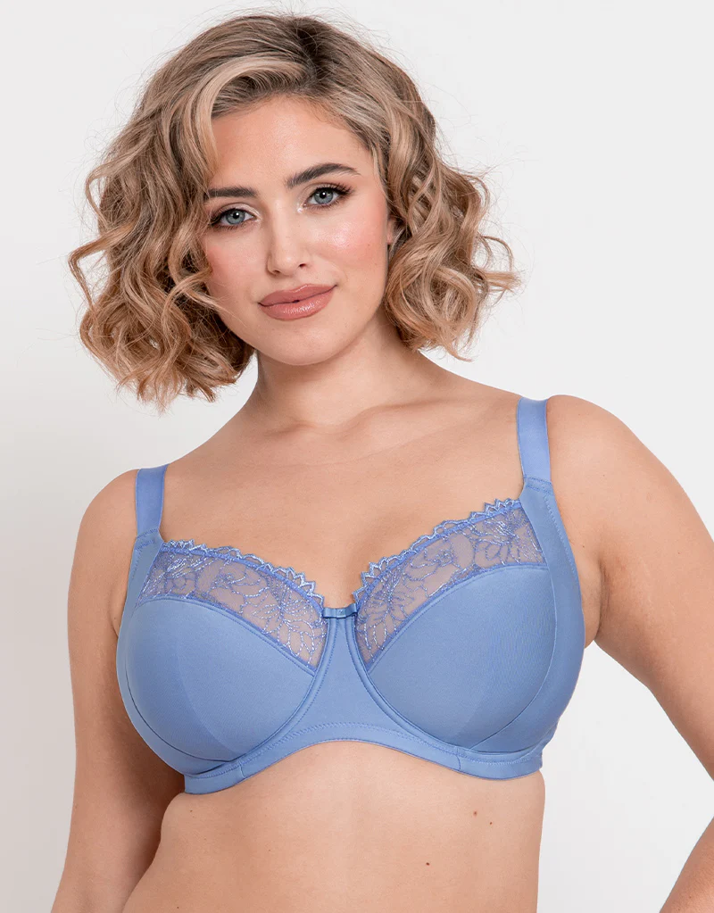 Flirtelle Emilie Full Cup Side Support Bra Hydrangea Blue - Image 3