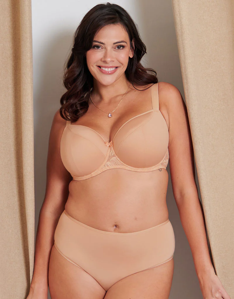 Flirtelle Emma Padded Balcony Bra Soft Beige - Image 2