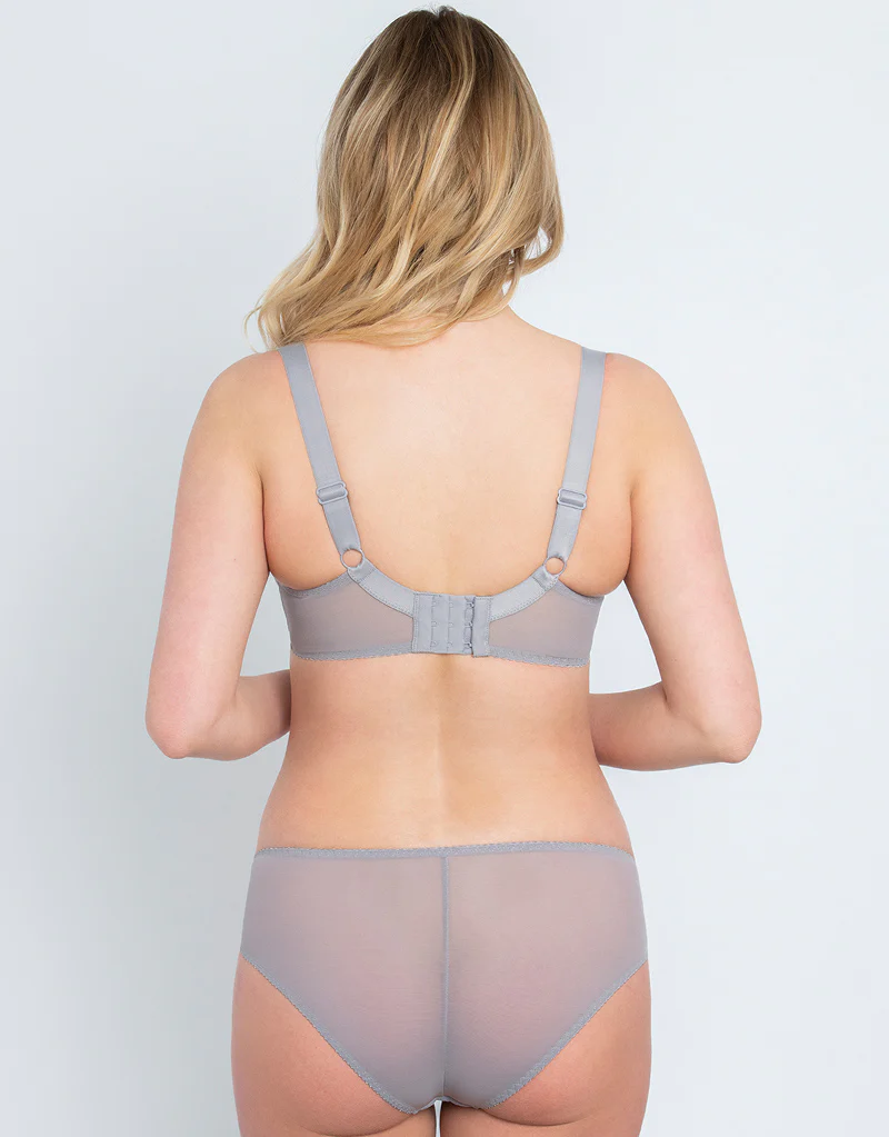 Flirtelle Holly Padded Balcony Bra Slate/Purple - Image 6