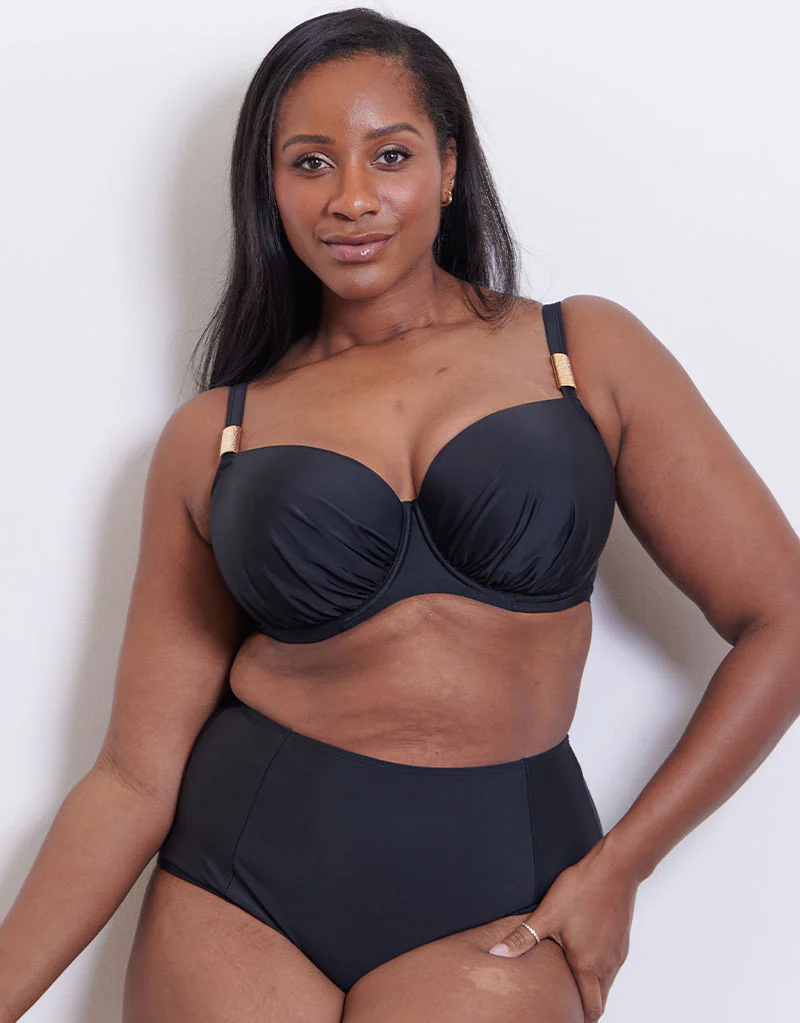 Flirtelle Maya Bay High Waist Bikini Brief Black - Image 3