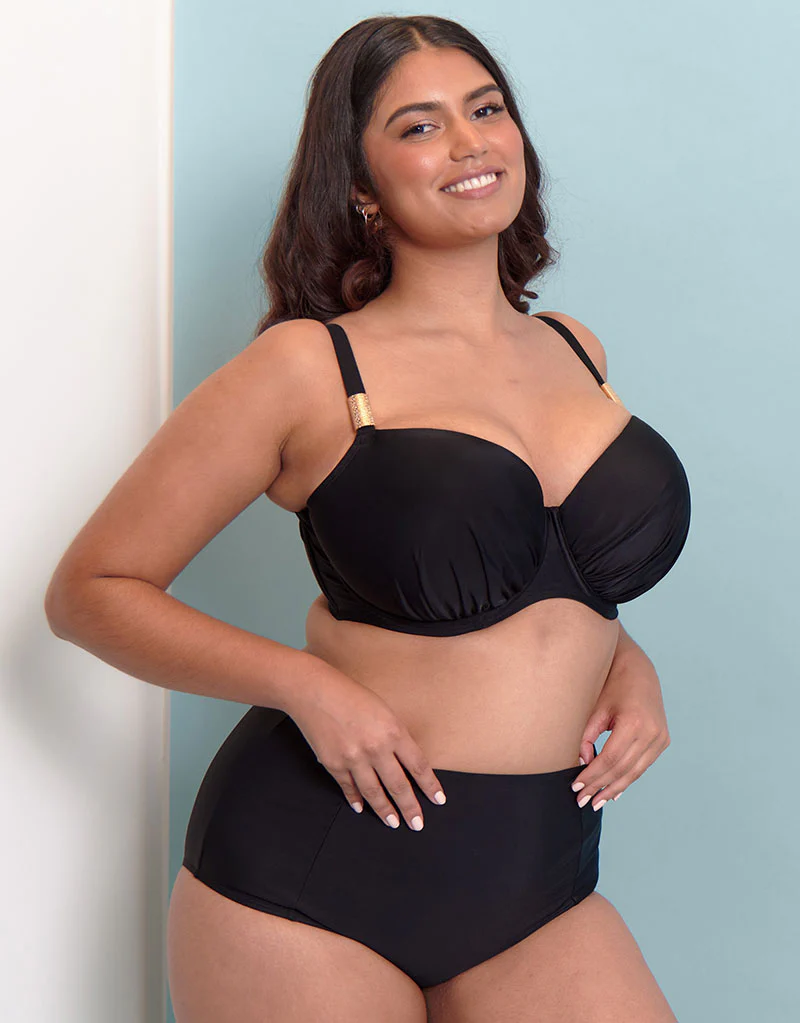 Flirtelle Maya Bay High Waist Bikini Brief Black - Image 5