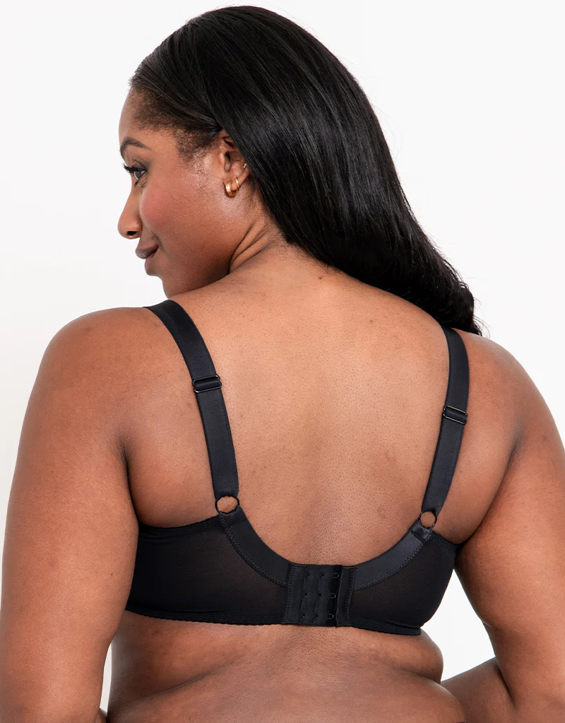 Flirtelle Riley Balcony Bra Black/Pink Print - Image 5