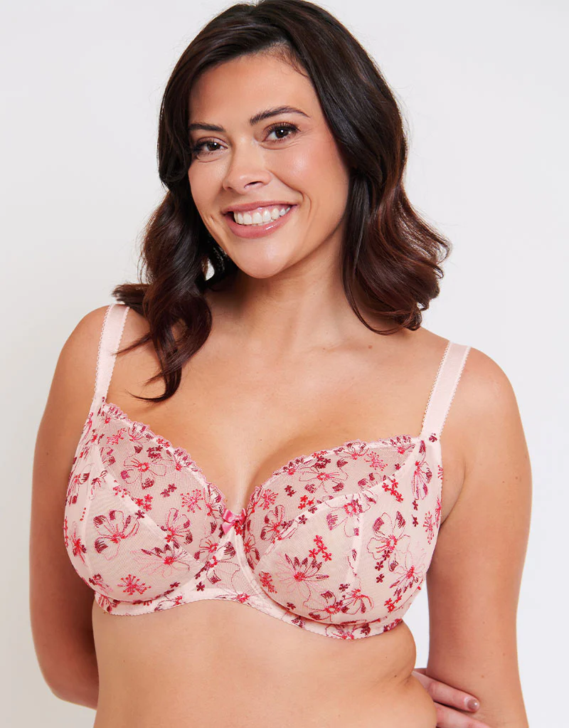 Flirtelle Rosie Balcony Bra Cream/Berry Mix - Image 3