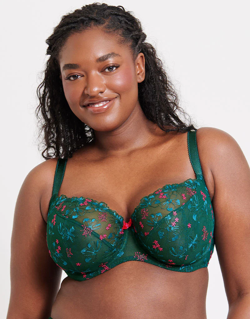 Flirtelle Rosie Balcony Bra Emerald - Image 3