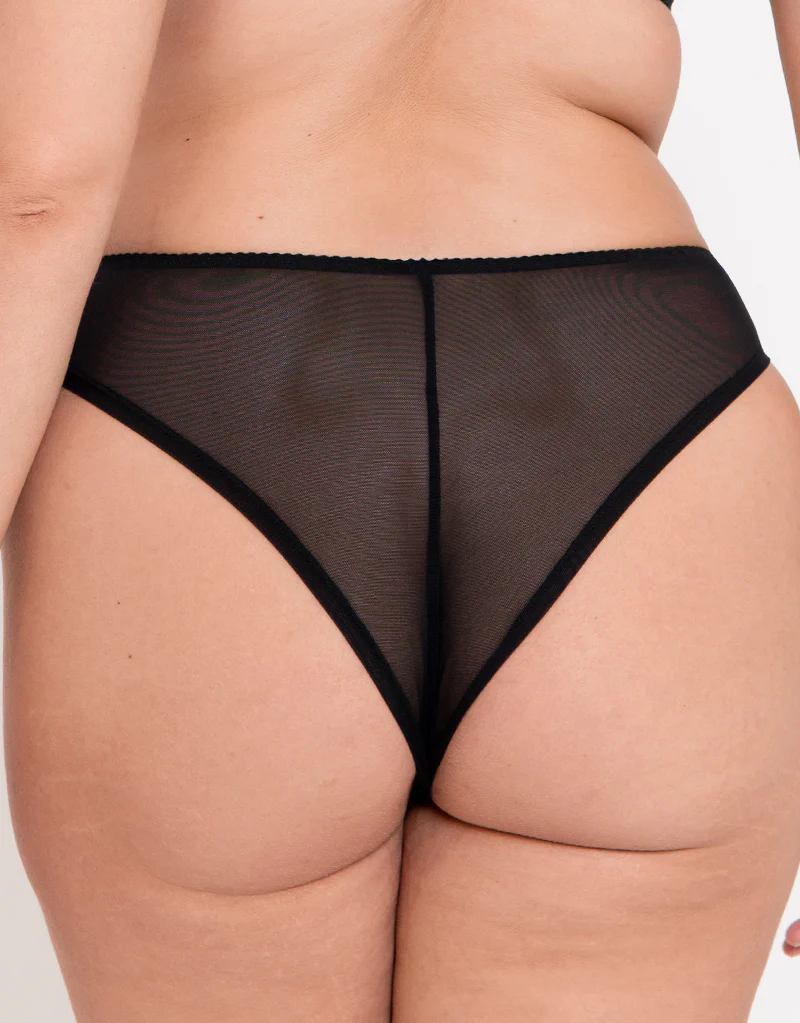 Flirtelle Rosie Brazilian Brief Black/Pink - Image 2