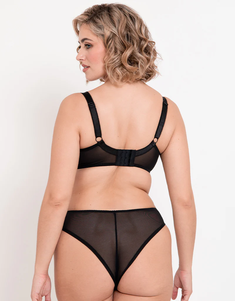 Flirtelle Rosie Brazilian Brief Black/Pink - Image 4