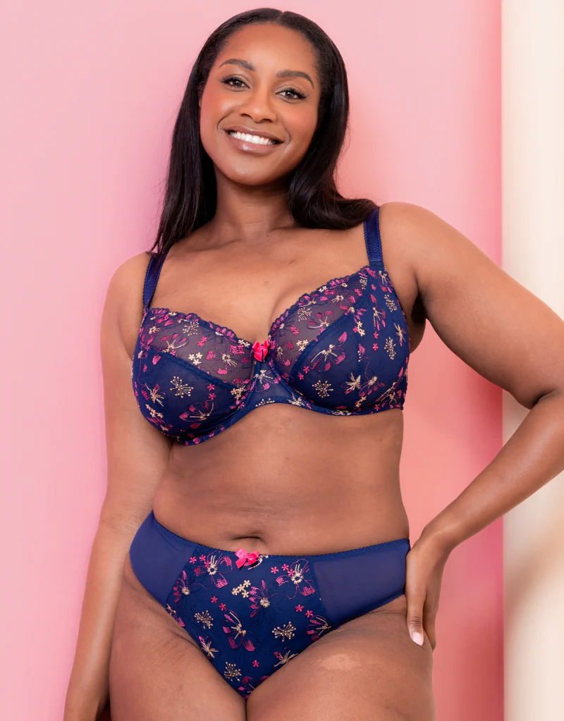 Flirtelle Rosie Balcony Bra Navy Mix - Image 2
