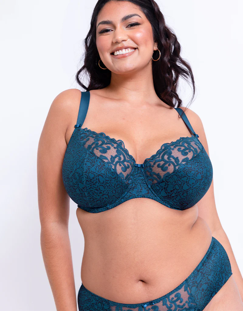 Flirtelle Swirl Balcony Bra Dark Leopard - Image 7