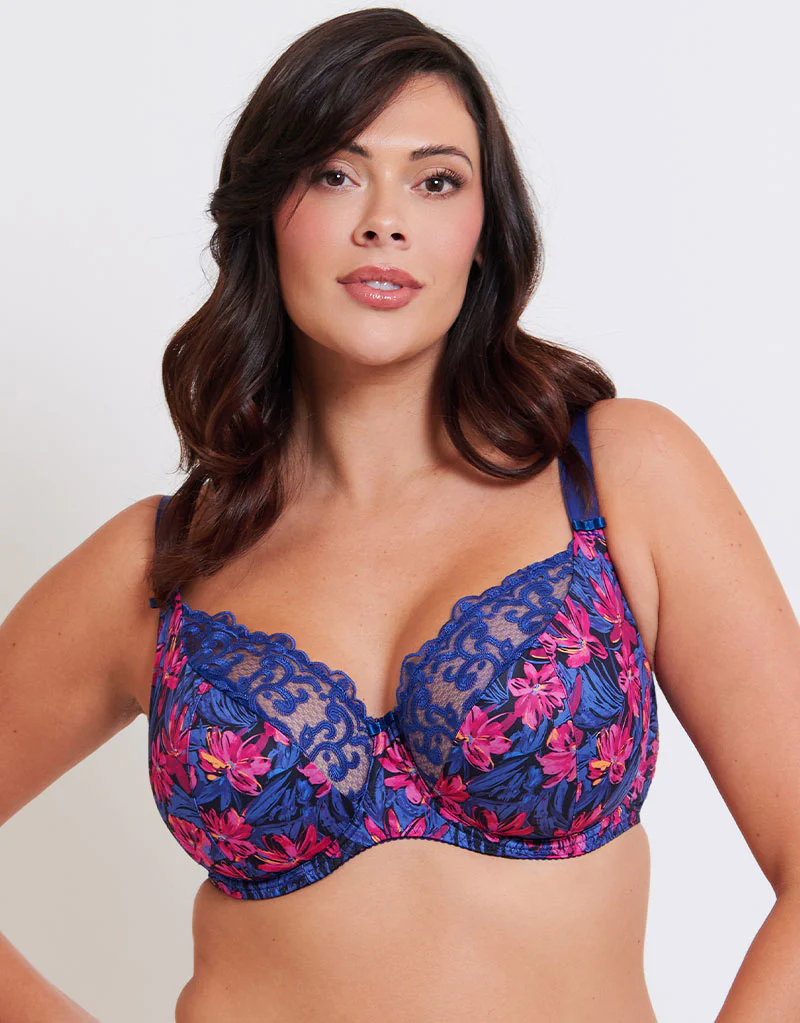 Flirtelle Swirl Balcony Bra Painted Floral Print - Image 3