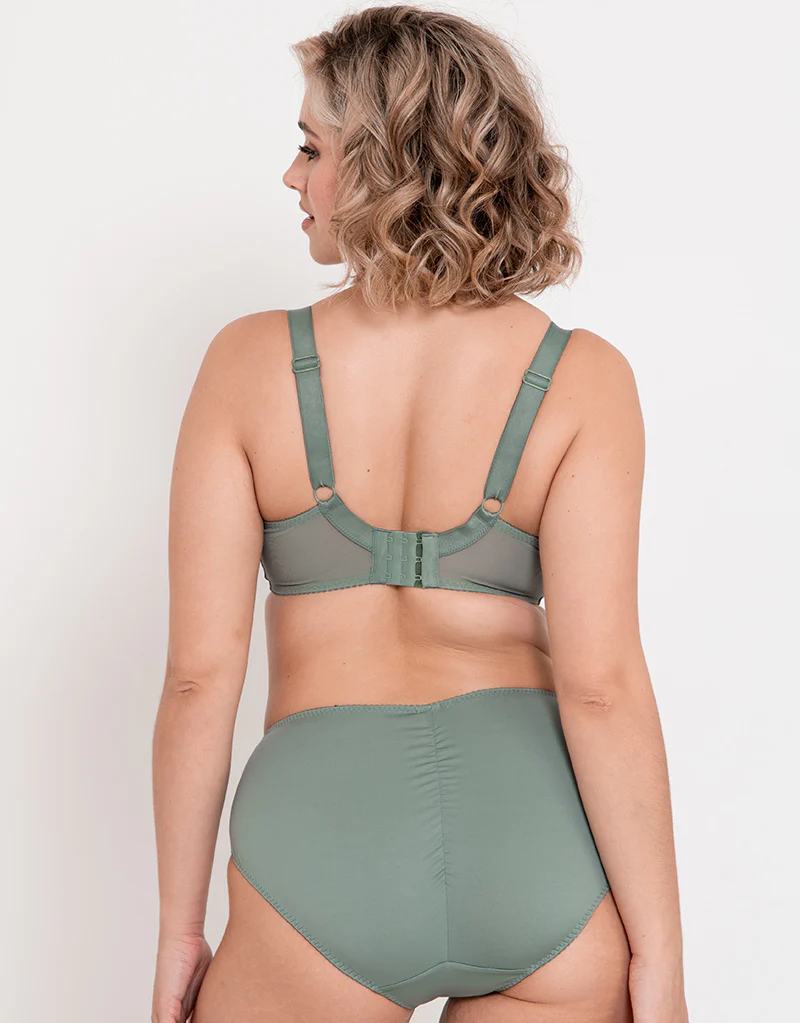 Flirtelle Swirl Balcony Bra Sage Green - Image 6