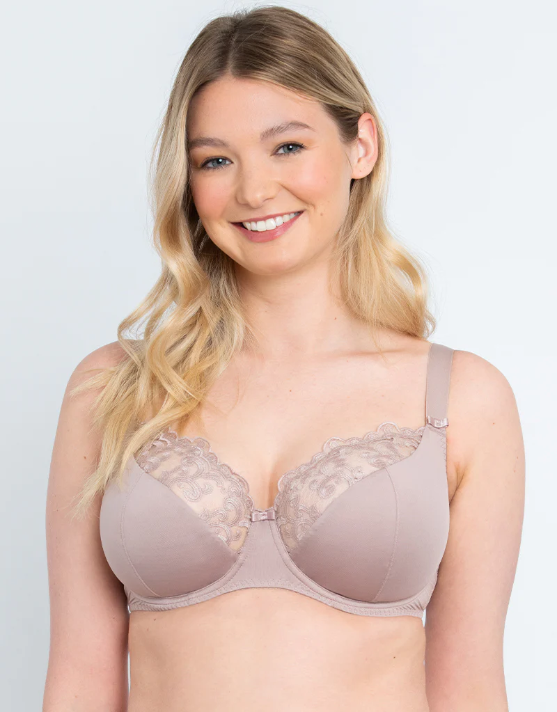 Flirtelle Swirl Balcony Bra Soft Taupe - Image 3