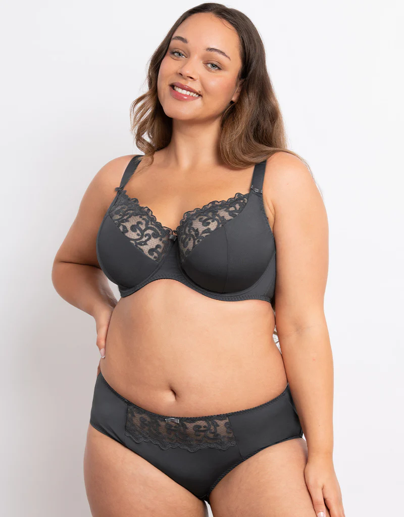 Flirtelle Swirl Brief Dark Grey - Image 3