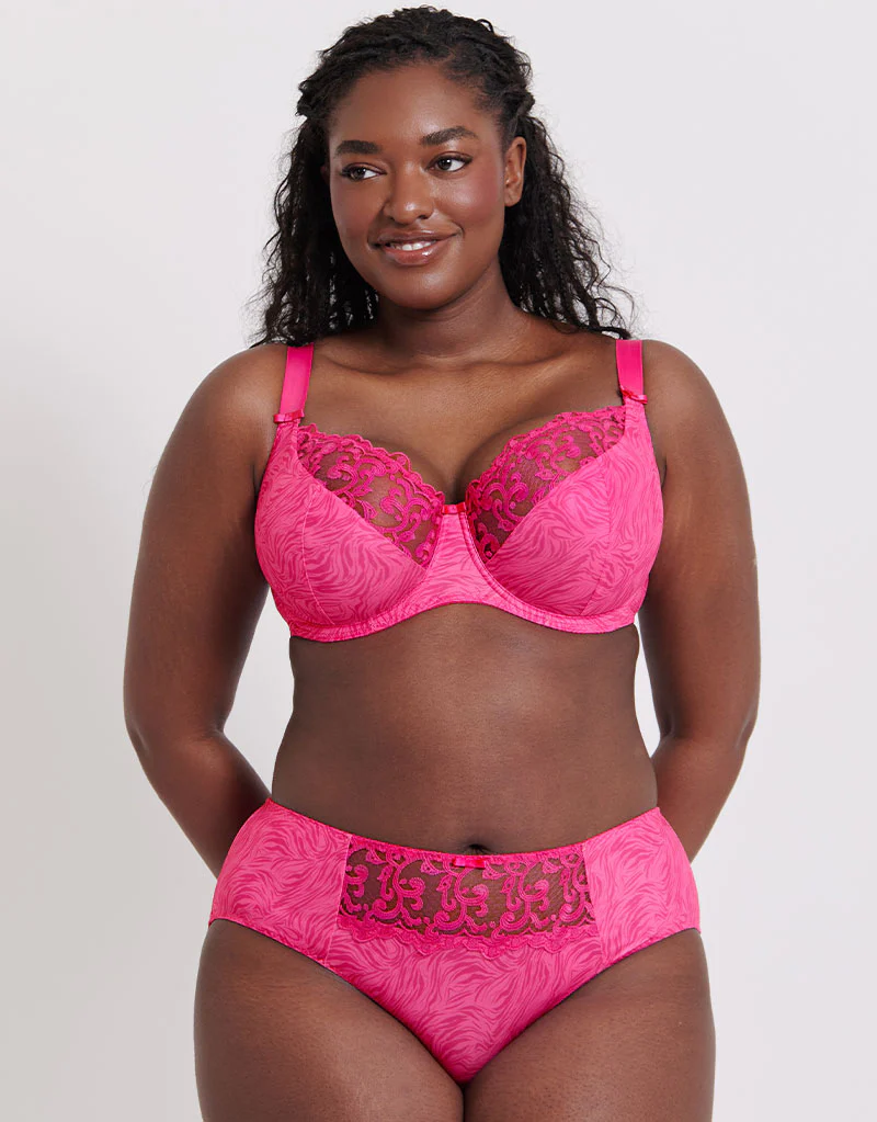 Flirtelle Swirl Brief Pink Zebra Print - Image 3