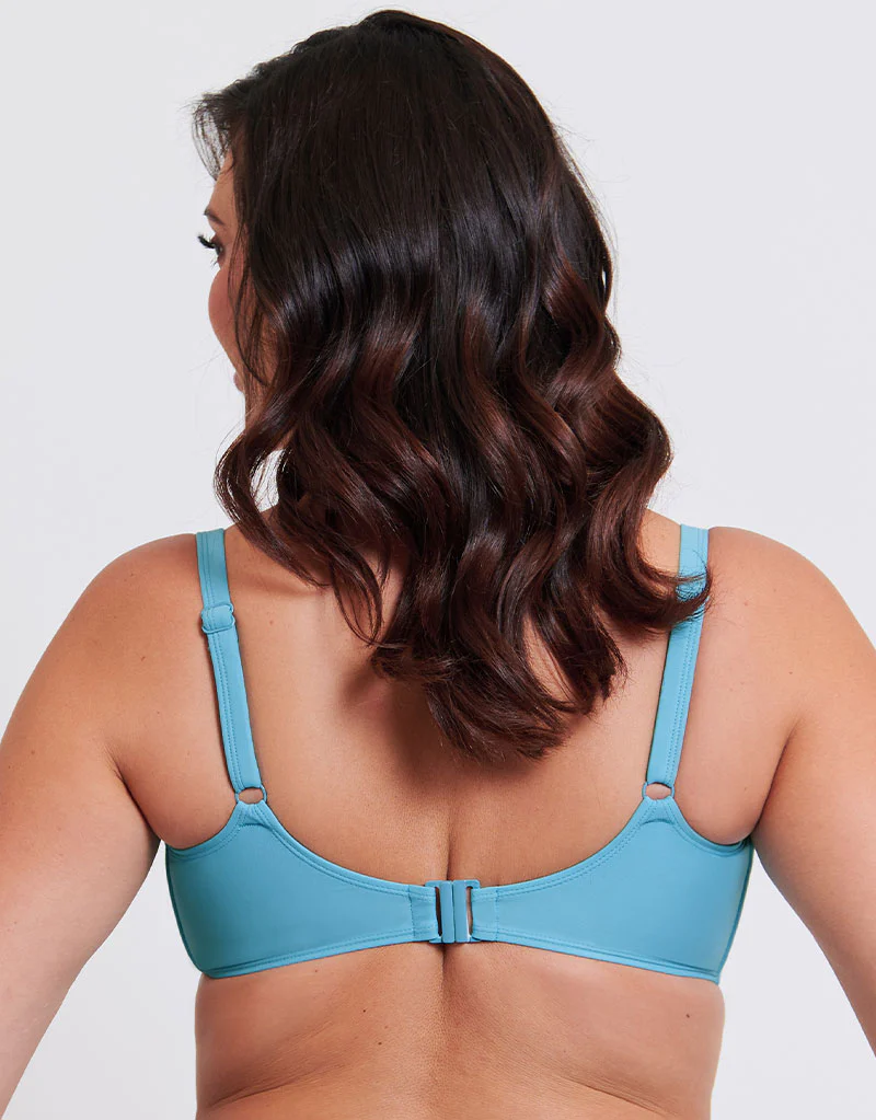 Flirtelle Verona Beach Padded Balcony Bikini Top Aqua Blue - Image 5