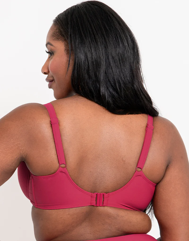 Flirtelle Verona Beach Padded Balcony Bikini Top Crimson - Image 5