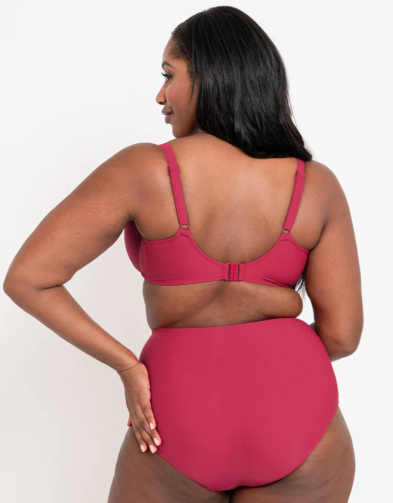 Flirtelle Verona Beach Padded Balcony Bikini Top Crimson - Image 6