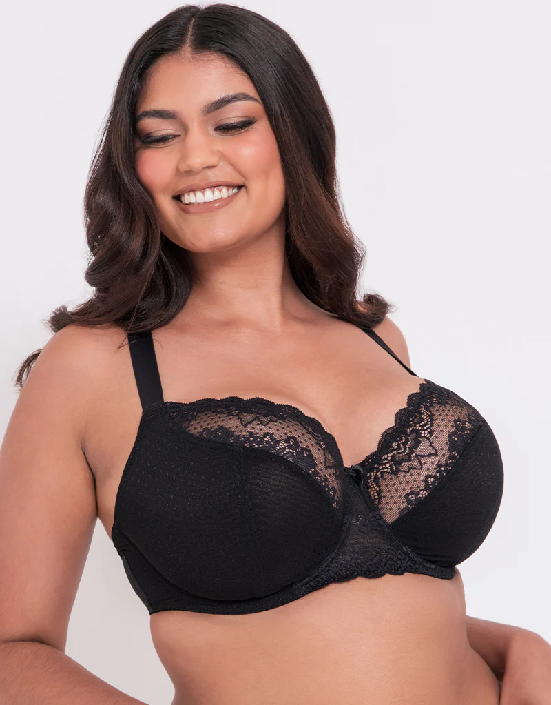 Flirtelle Viola Balcony Bra Black - Image 3