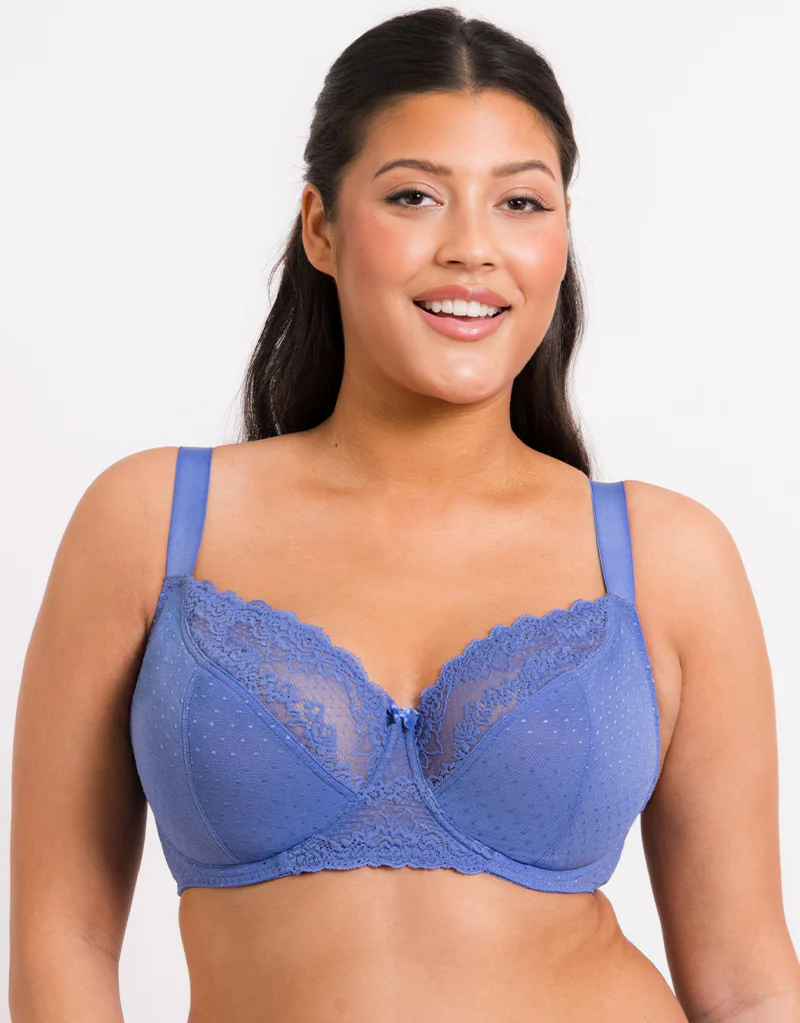 Flirtelle Viola Balcony Bra Cornflower Blue - Image 3