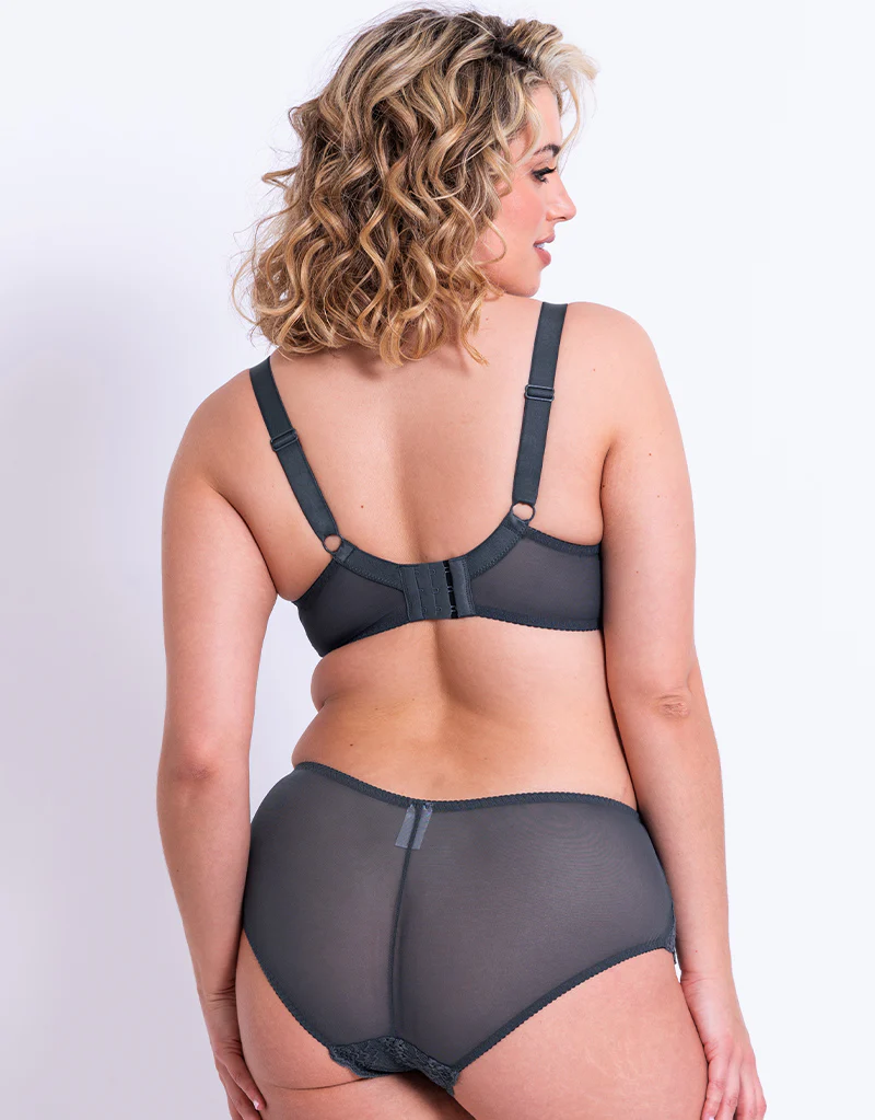 Flirtelle Viola Balcony Bra Dark Grey - Image 6