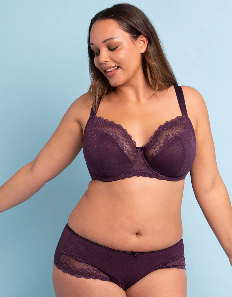 Flirtelle Viola Balcony Bra Plum - Image 2