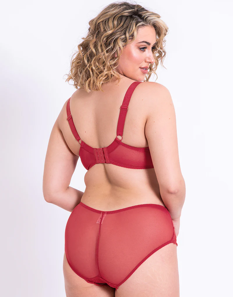 Flirtelle Viola Balcony Bra Red - Image 6
