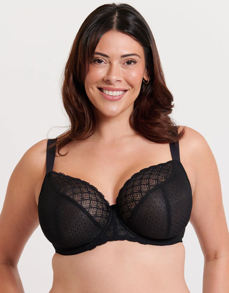 Flirtelle Viola Geo Balcony Bra Black - Image 3